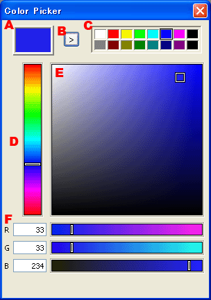 Color Picker Dialog Box